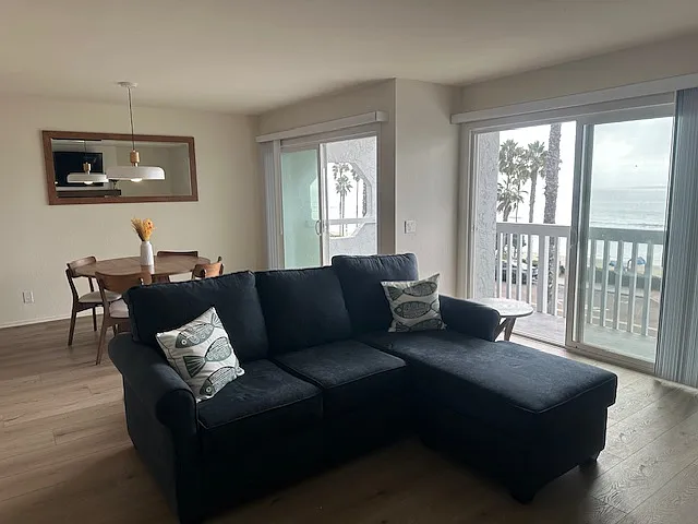 2 large sliding doors opening to your balcony and the ocean view