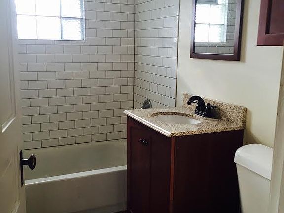 Bathroom with subway tile