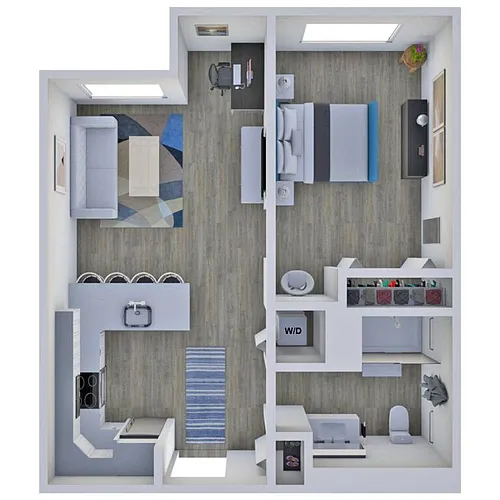 Floor plan One bedroom- The Greenwood