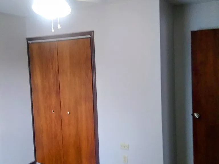 There's plank flooring in every room. And there's large closets :)