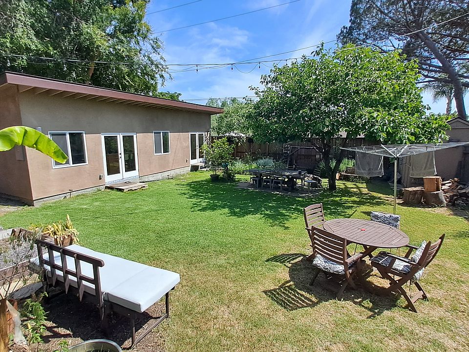 View from house into yard and newly built ADU (not included in Rent)