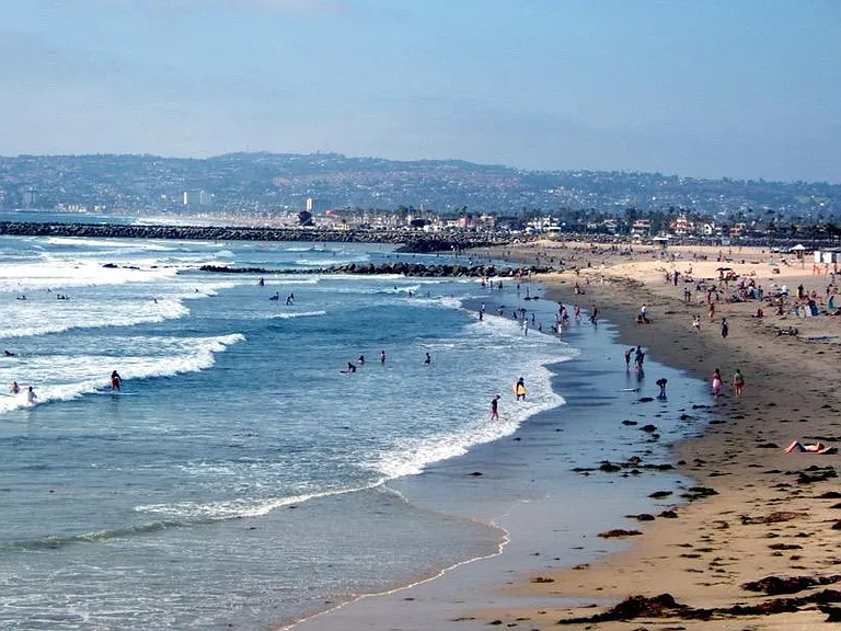 The sandy beach