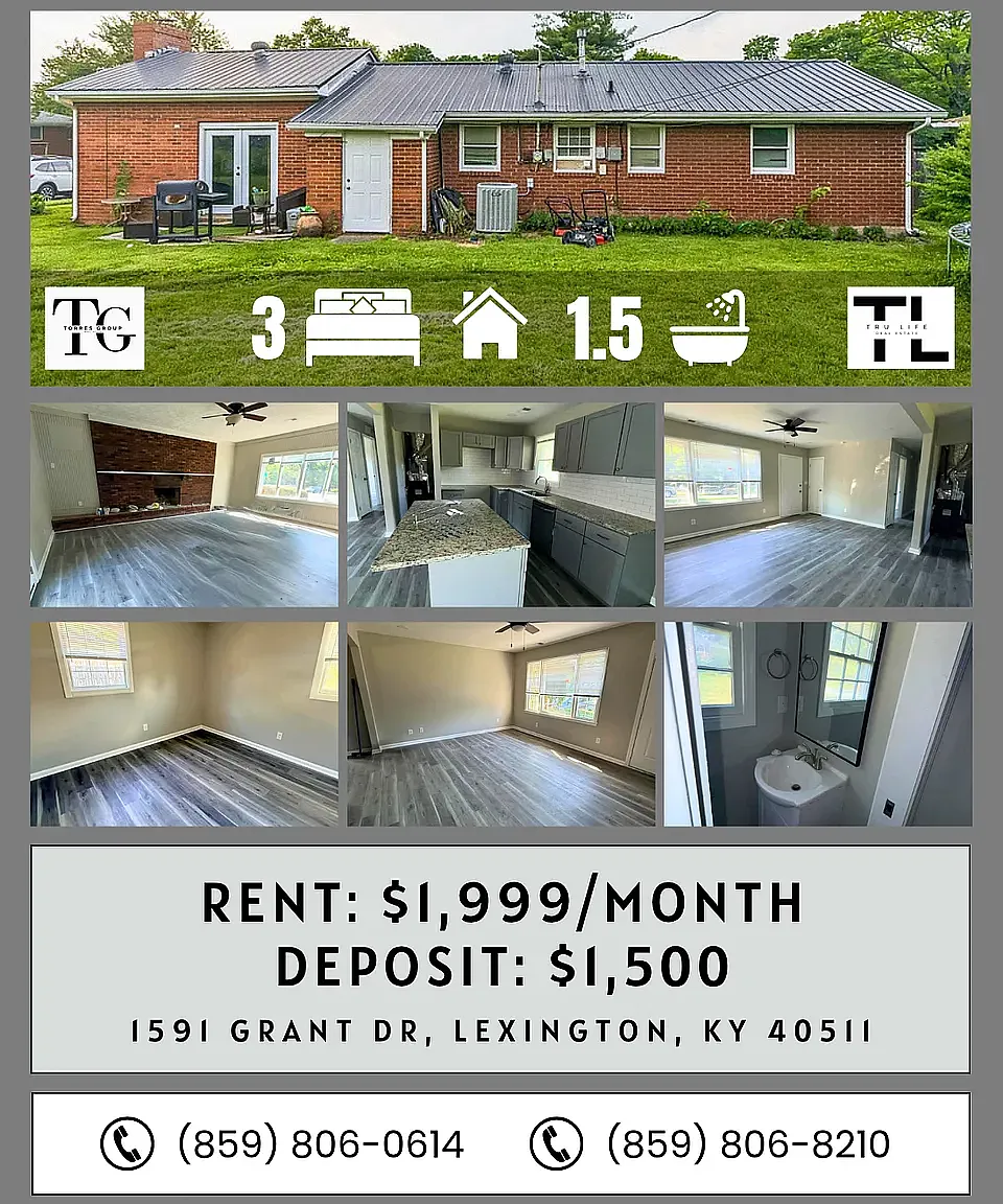 3 bed, 1.5 bath, 1550 sqft, $1,999 — Photo 1