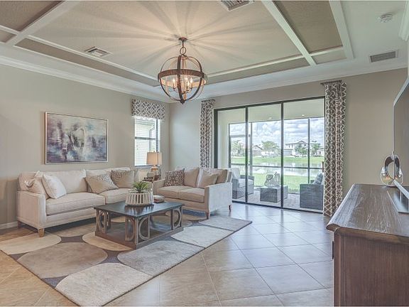 A natural gathering space of the home, the family room is a comfortable location and features large
