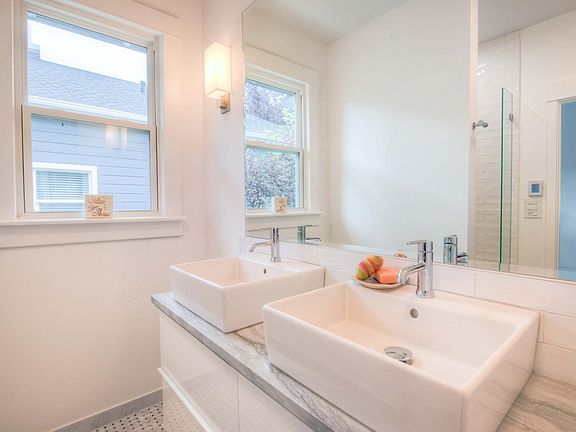 Primary bathroom attached to master bedroom in back of house.