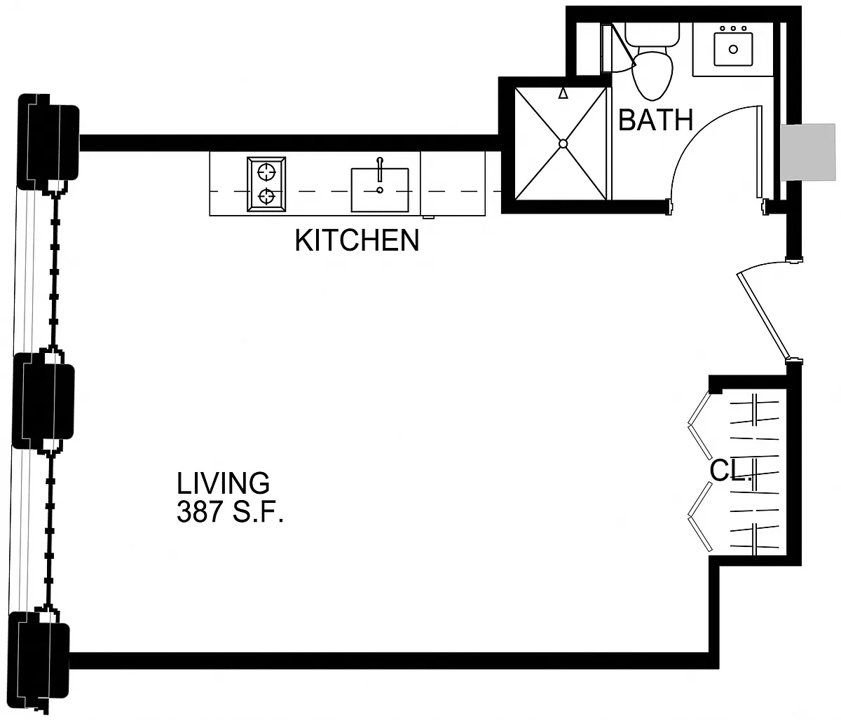 Floor plan Studio-S S13