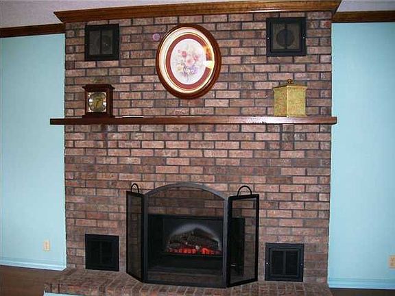 Fireplace.