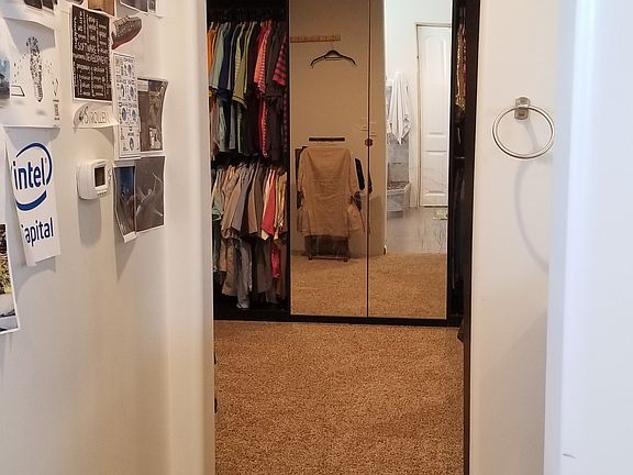Master closet into room.