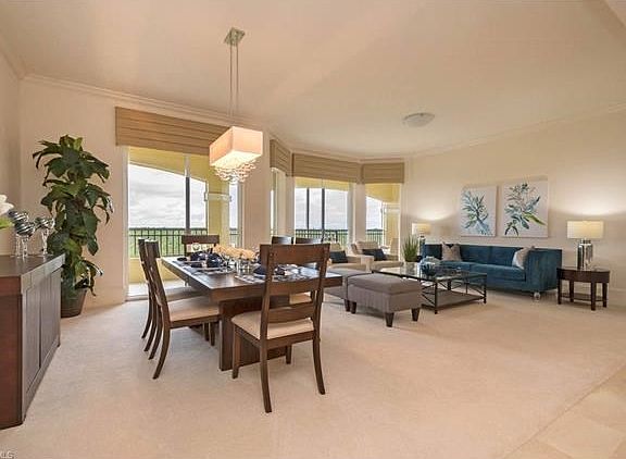Large Living room and dining room