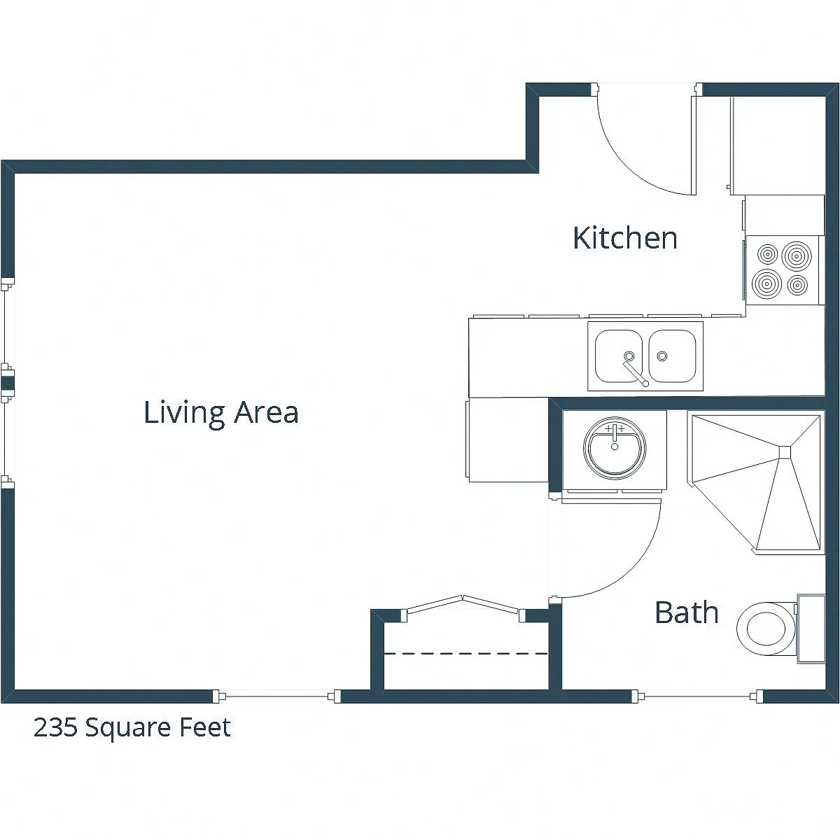 Floor plan Efficiency 01A