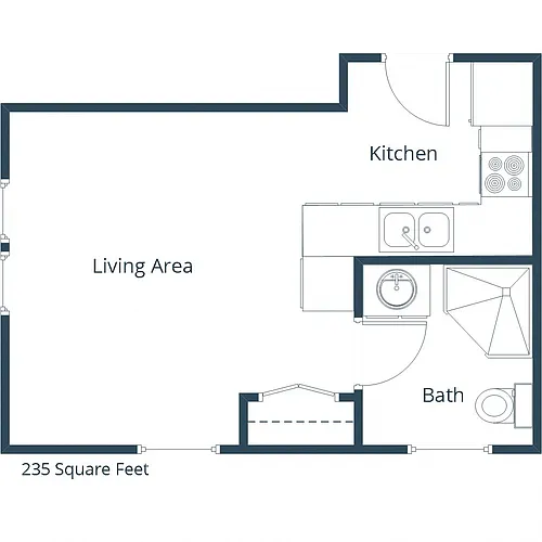 Floor plan Efficiency 01A