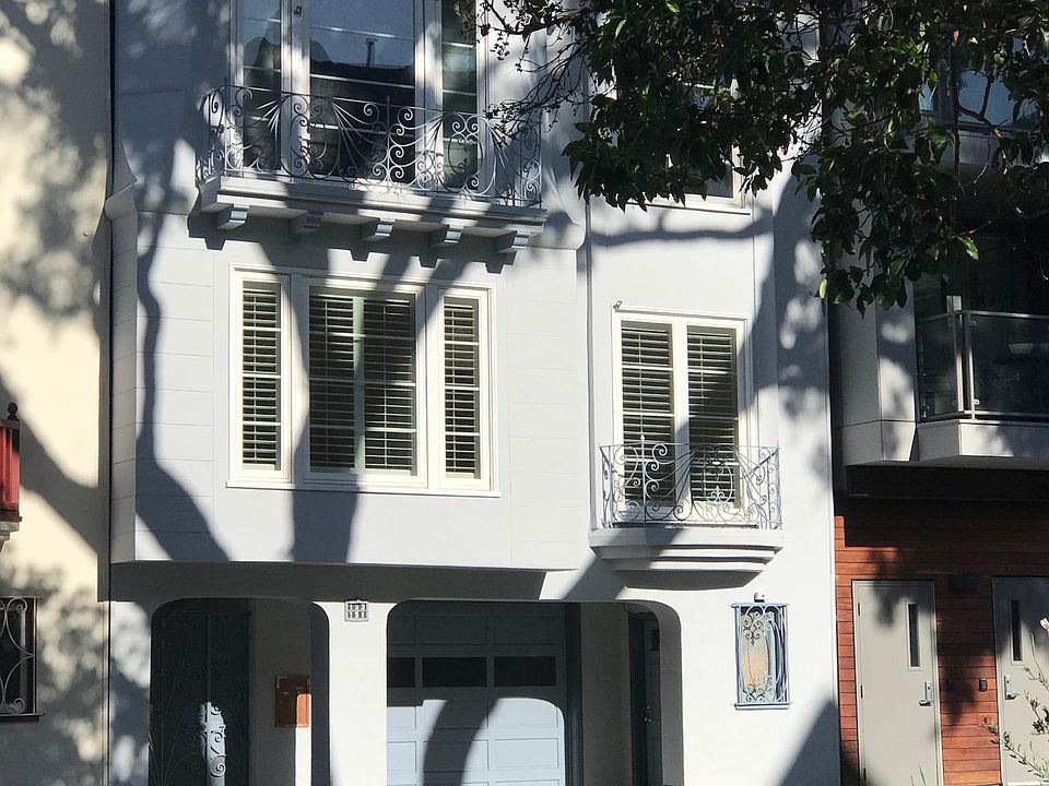 Flat is the middle floor above the garage
