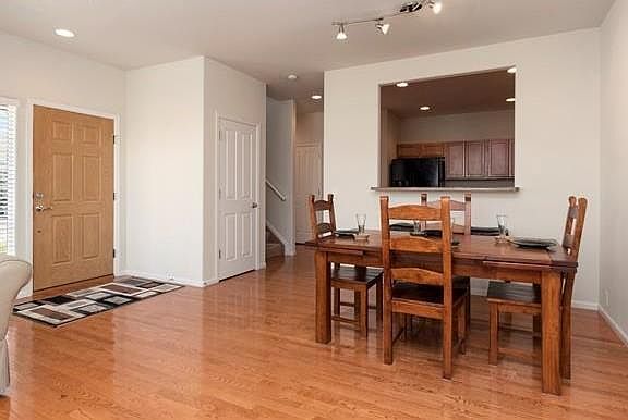 Wood floors throughout main level.