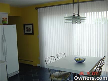 Kitchen Slider to Deck With New Luminette Shade