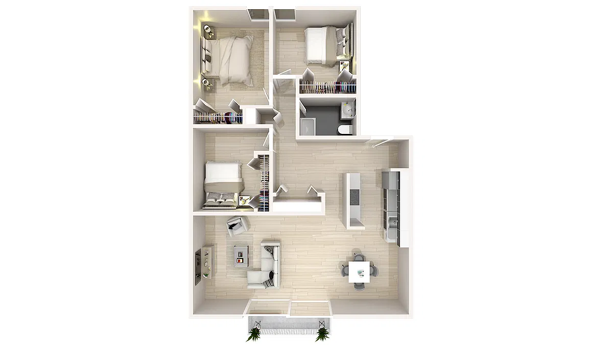 Floor plan 3 X 1