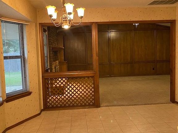 dining room with vinyl flooring
