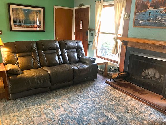 wood burning fireplace