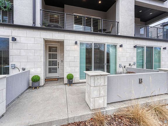 Entrance, patio and large balcony