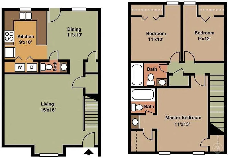 Floor plan 3 Bed 2.5 Bath