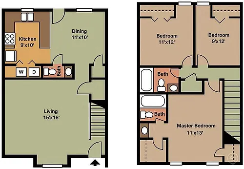 Floor plan 3 Bed 2.5 Bath