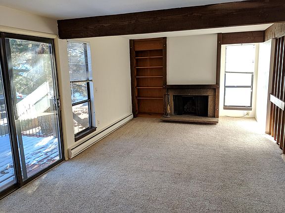 Living room and fireplace