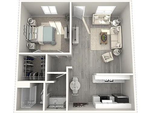 Floor plan One Bedroom Large