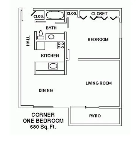 Floor plan One Bedroom