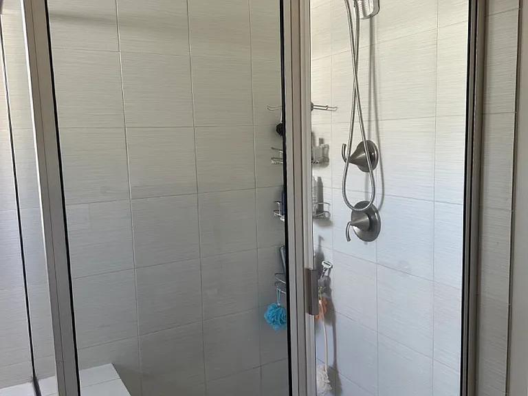 Shower in primary bathroom