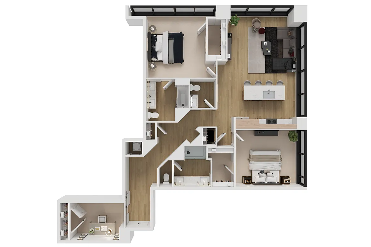 Floor plan 2 Bedroom Apartment