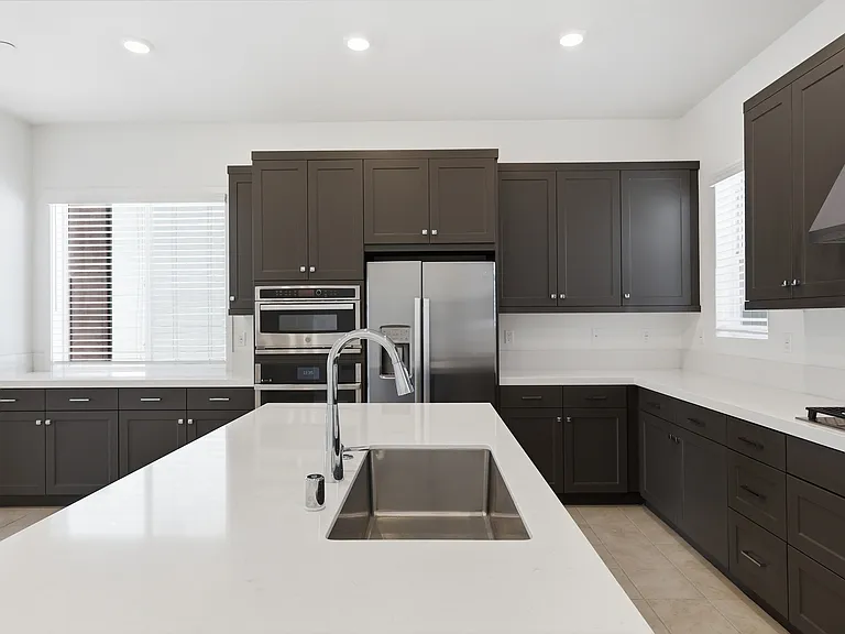 Kitchen cabinets color switched to white