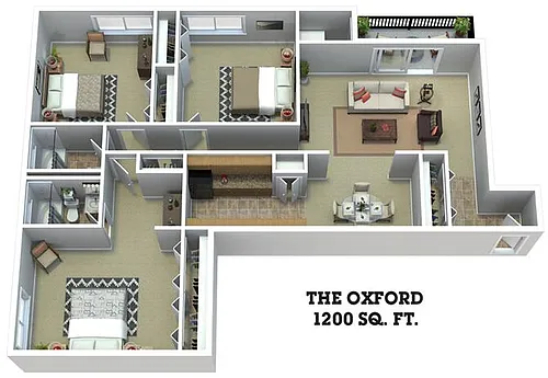 Floor plan 3Bedroom 2Bathroom