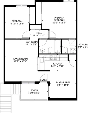 2 bed, 1.5 bath, 800 sqft, $1,475 — Photo 3