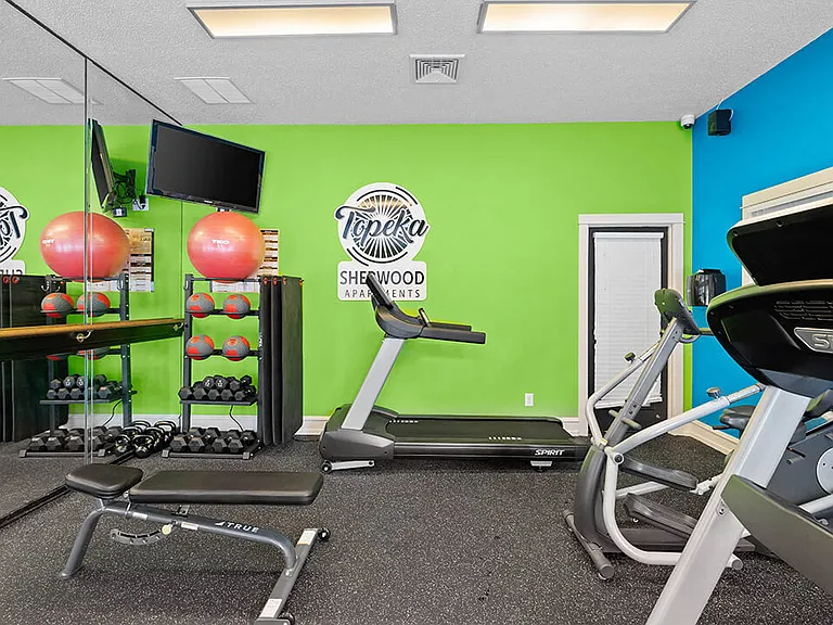 Fitness Center with a Variety of Equipment