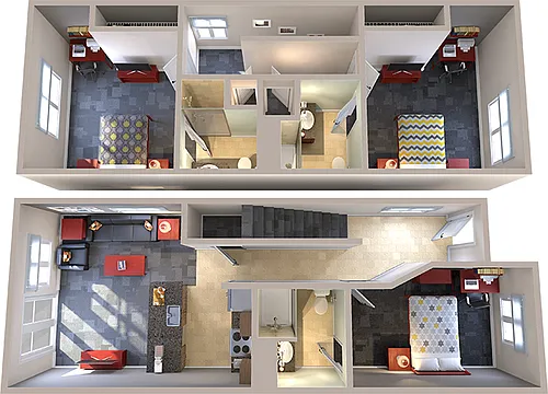 Floor plan 3 Bedroom Townhouse