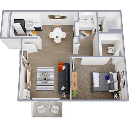 Floor plan 1X1 Small