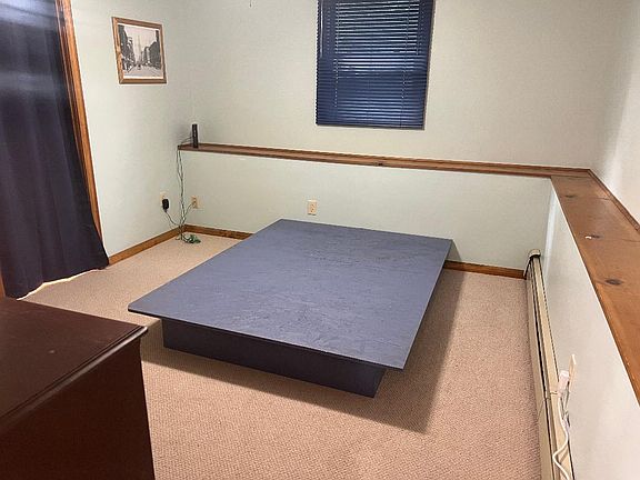 Bedroom. Platform for a full size mattress.