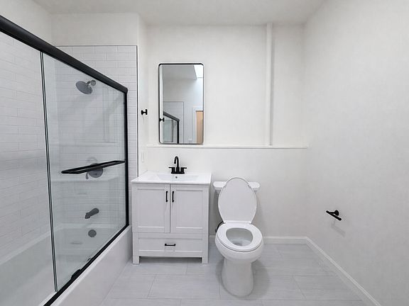New complete bathroom renovation with all new shower, fixtures, and appliances