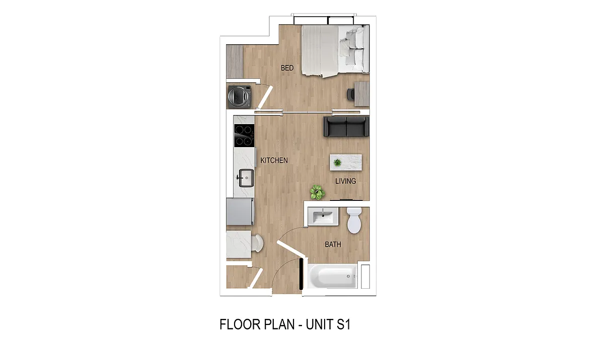 Floor plan S1 - 1X1