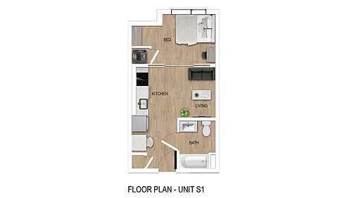 Floor plan S1 - 1X1