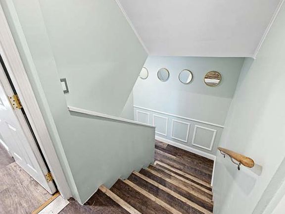 Stairs to get to property.