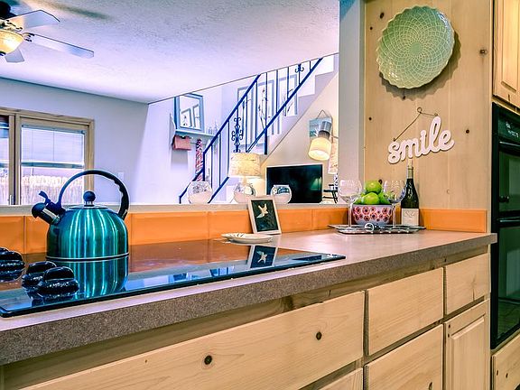 Kitchen view to living area