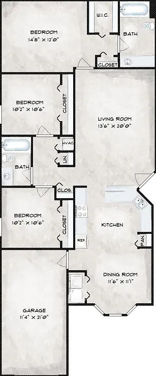 3 bed, 1278 sqft, $2,000 — Photo 1