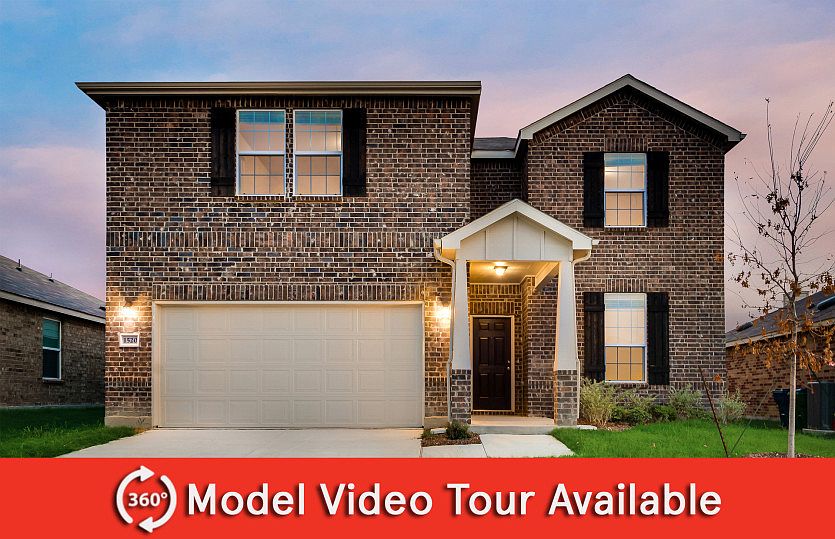 The Stockdale, a two-story home with 2-car garage, shown with Home Exterior O