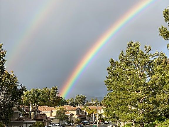 Rainbows taken from driveway
