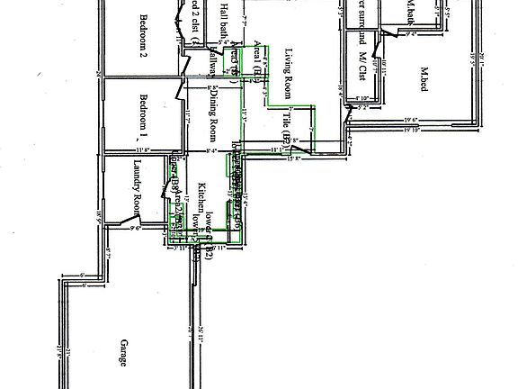 This shows the layout of the house. Also with the house is a wood structure that is about 10x15. Double door in Roof peaks about 10 ft up. Nice for storage, hydroponic etc. You can see it in the shot from above, picture 4
