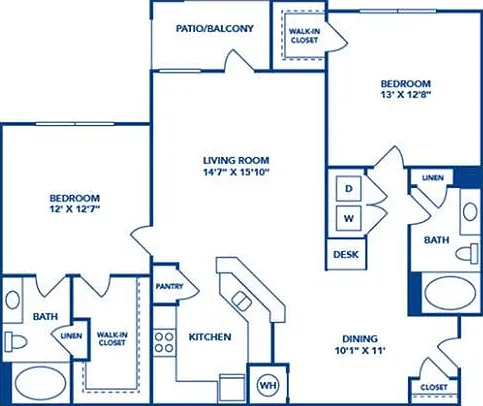 2 Bedroom | 2 Bath | 1186 SF 2 Bedroom | 2 Bath | 1186 SF