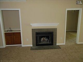 Fireplace and wet bar in living room