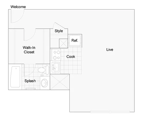 Floor plan Studio - H