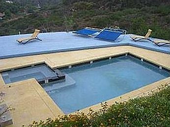 Pool, hot tub and deck 