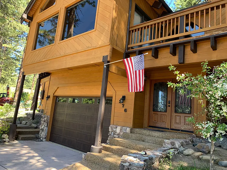 Garage and front door
